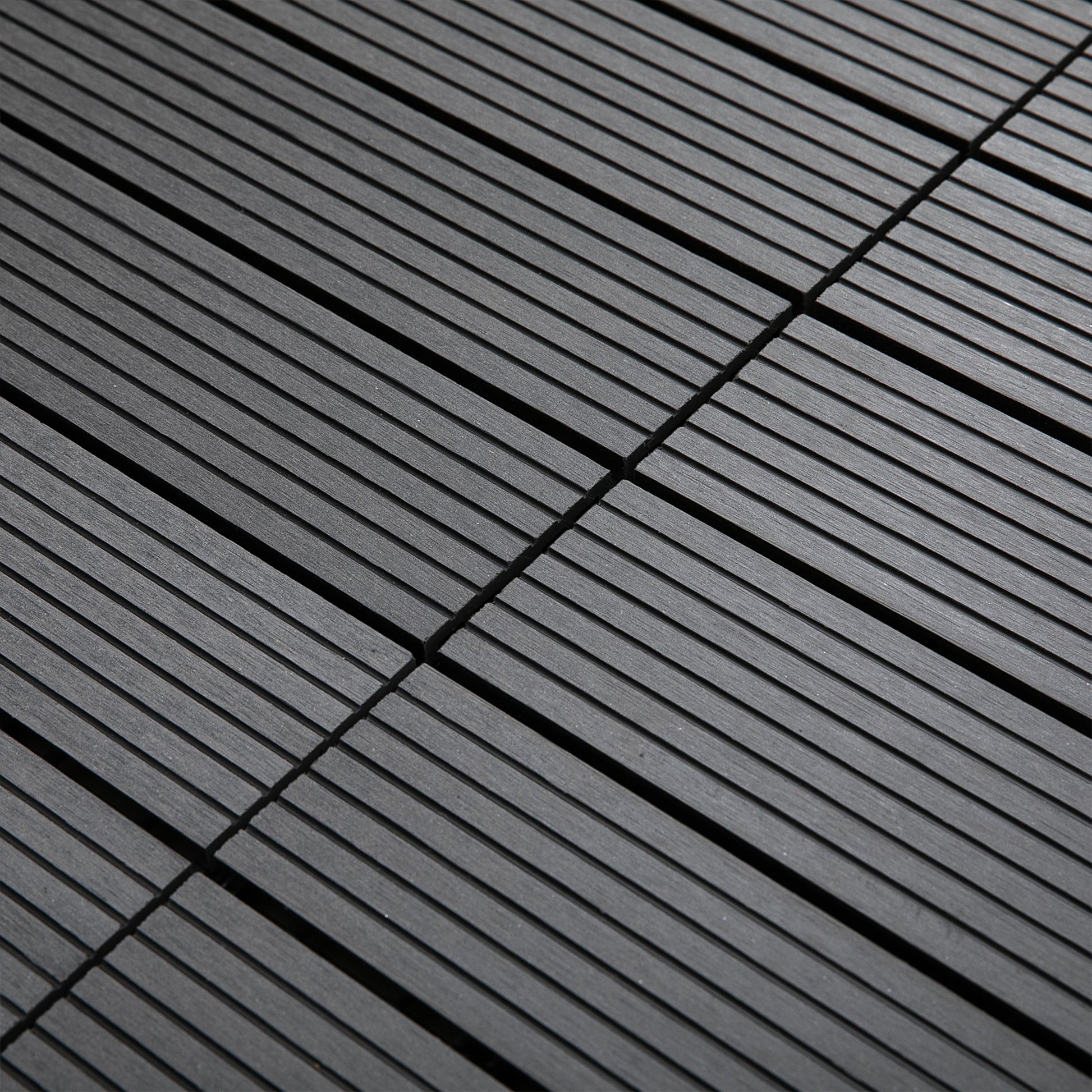 11-Piece Set Exterior Tiles 30x30 cm 1 sqm Outdoor Garden Flooring Non-Slip and Weather Resistant Easy Installation for Garden Terrace Balcony Gray