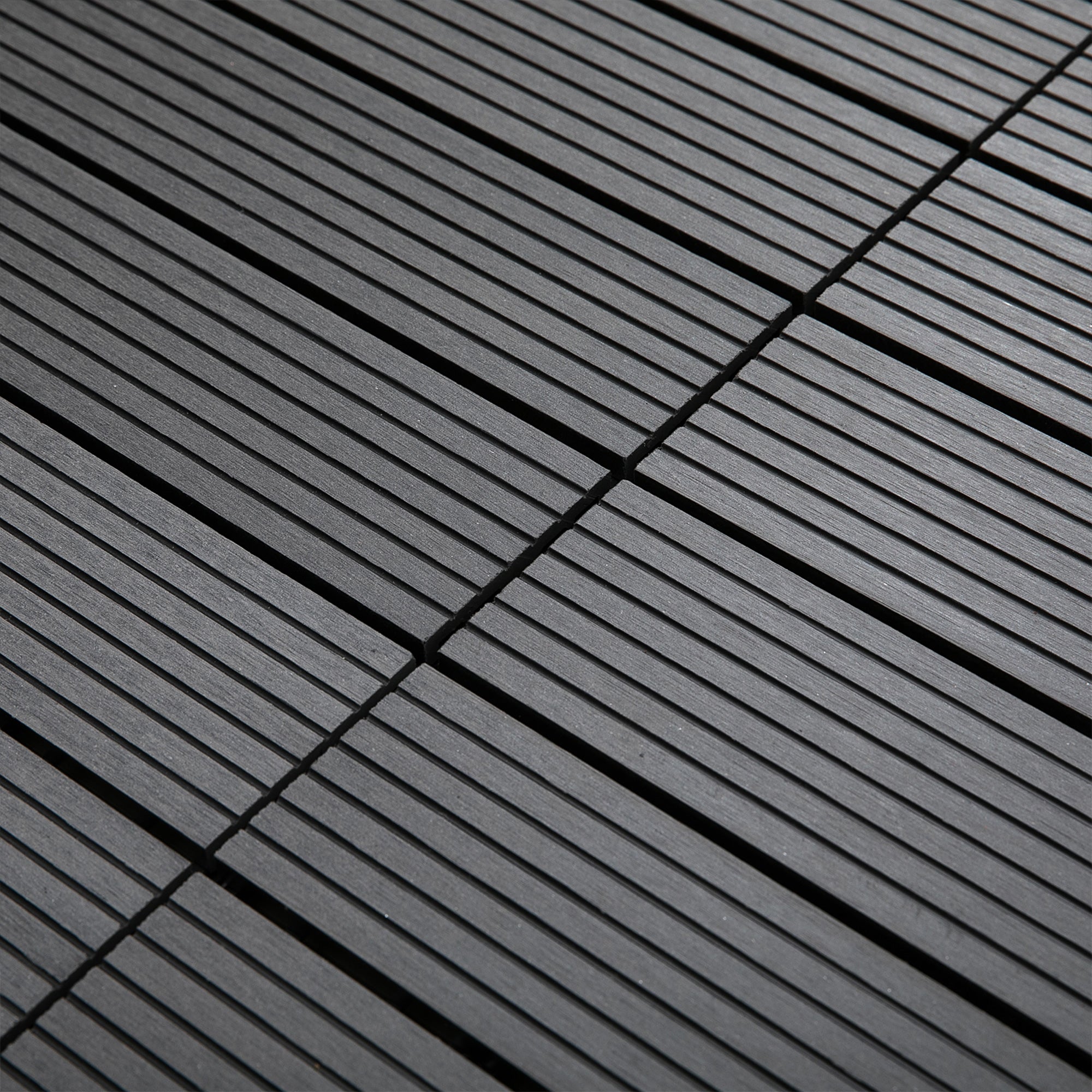 11-Piece Set Exterior Tiles 30x30 cm 1 sqm Outdoor Garden Flooring Non-Slip and Weather Resistant Easy Installation for Garden Terrace Balcony Gray