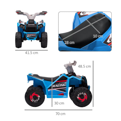 Kids Electric Quad 6V Children's Quad Bike with Forward and Reverse Function, Electric Quad for Kids 1.5-3 years Blue