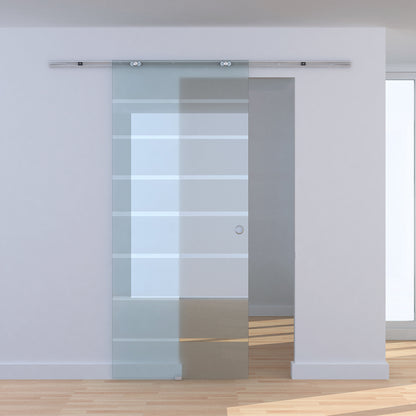 Glass Sliding Door Frosted Sliding Door Glass Door Room Divider 900 x 2050 mm
