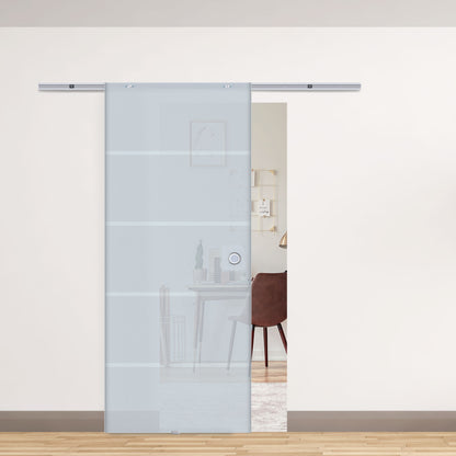 Glass Sliding Door Frosted Sliding Door Glass Door Room Divider 900 x 2050 mm