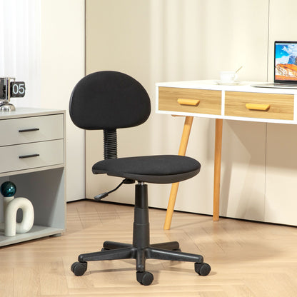 Office Chair Ergonomic Desk Chair, Height Adjustable Swivel Chair made of Elastic Fabric Computer Chair for Study Room Black