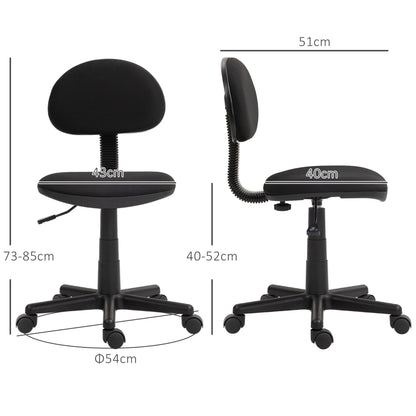 Office Chair Ergonomic Desk Chair, Height Adjustable Swivel Chair made of Elastic Fabric Computer Chair for Study Room Black