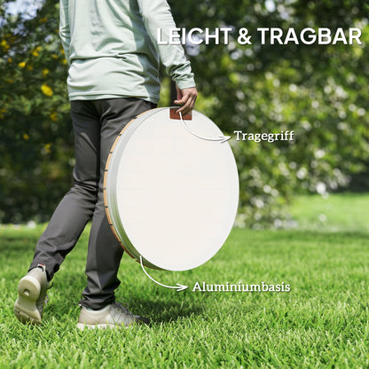 Ground Shower Garden Shower with Adjustable Foot Wheel Aluminum Outdoor Shower Up to 4m Fountain Height Ø70.5cm Sauna Shower Wood Look Non-slip Weatherproof Outdoor Camping Shower for Pool Sauna