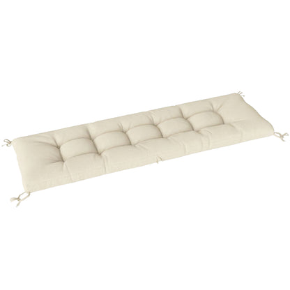 Removable Pallet Seat Cushion with Straps for Most Loungers, 78 x 25.6 x 5.1 in (198 x 65 x 13 cm), Beige
