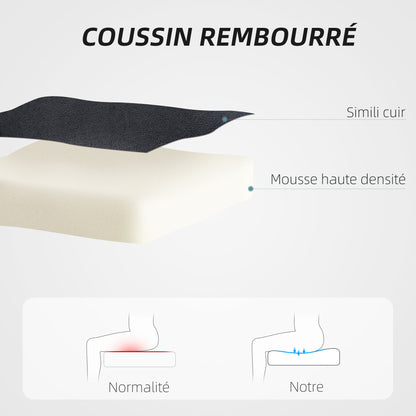 Office Chair Ergonomic Desk Chair with Adjustable Height, Rocking Function, Swivel Casters, 60 x 68 x 95.5-105 cm, Black