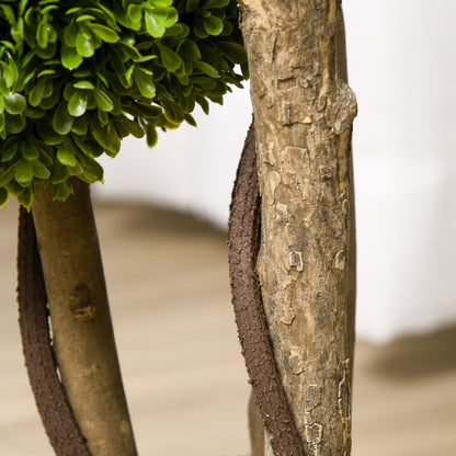 Large Artificial Boxwood 90 cm, UV-Protected Artificial Tree, Artificial Plant, Plastic Artificial Plants in Pot, Fake Plant like real for Living Room Bedroom Office Modern Decoration Gift