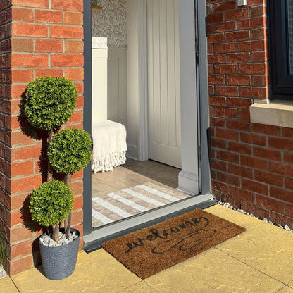 Large Artificial Boxwood 90 cm, UV-Protected Artificial Tree, Artificial Plant, Plastic Artificial Plants in Pot, Fake Plant like real for Living Room Bedroom Office Modern Decoration Gift