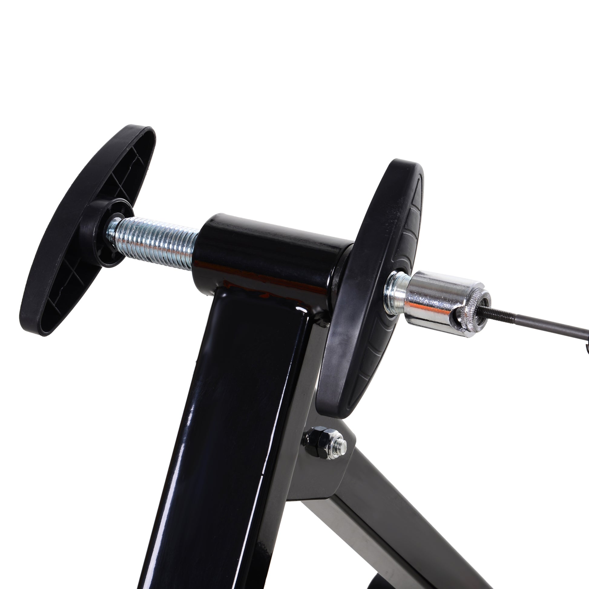 Folding Bike Roller with Magnetic Resistance for 26-28 Inch Wheels Indoor Cycling Trainer Stand 54.5x47.2x39.1 cm Black