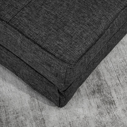 Foldable Floor Sofa Sleeper Chair Floor Seat 5-Position Reclining Folding Chair Sleeper Sofa Single Sofa Dark Grey 61 x 73 x 58 cm