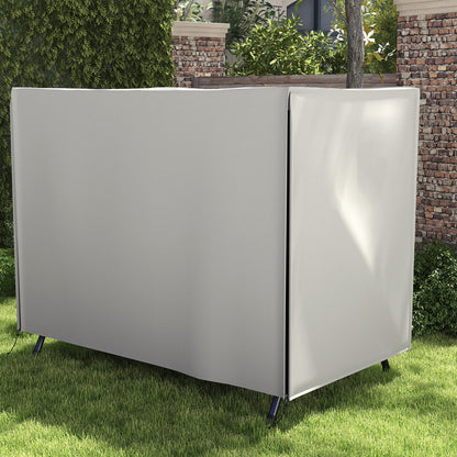 Hollywood Swing Cover 3 Seater, Water-Repellent Winterproof Protective Cover for Garden Swing, UV-Resistant Tarpaulin, Tear-Resistant 600D Oxford Fabric, 205x124x164cm Gray