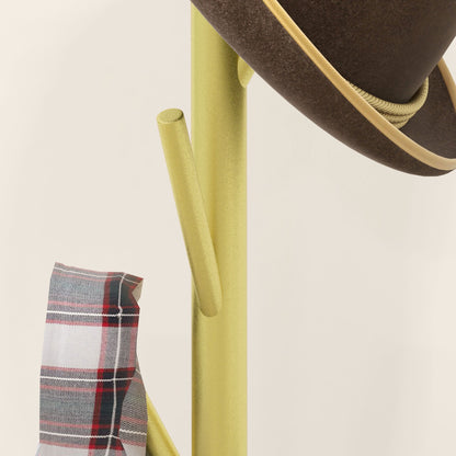 Free Standing Coat Rack with 8 Hooks and Marble Base, Steel Coat Rack for Entryway and Bedroom, Ø32 x 164 cm, Gold