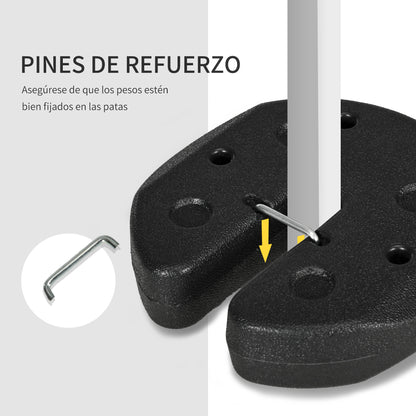 Pack of 4 Canopy Weights for Folding Canopies Weighted with Cement Bases for Canopy Gazebo Ø22x5.5 cm Black