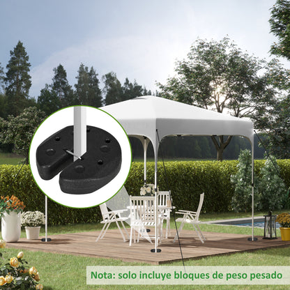 Pack of 4 Canopy Weights for Folding Canopies Weighted with Cement Bases for Canopy Gazebo Ø22x5.5 cm Black