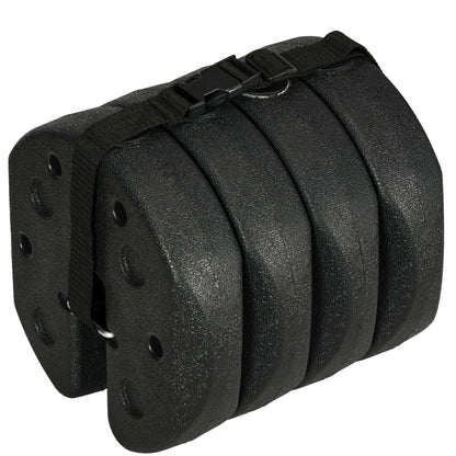 Pack of 4 Canopy Weights for Folding Canopies Weighted with Cement Bases for Canopy Gazebo Ø22x5.5 cm Black