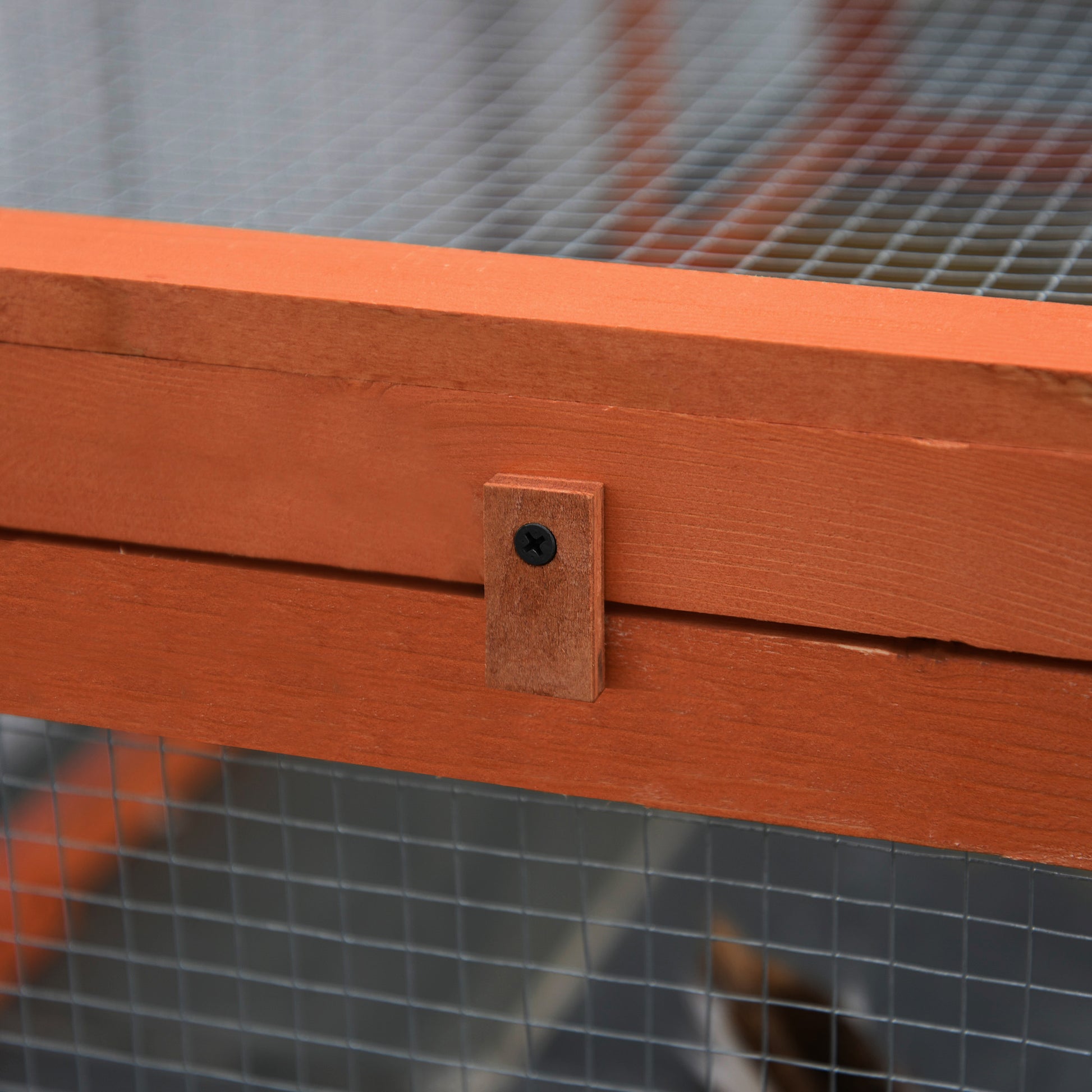Rabbit Hutch Rabbit Hutch made of Fir Wood Winterproof Rabbit Cage with Folding Roof 180x90x48 cm Rabbit Cage Outdoor Small Animal Hutch for Small Animals Rabbits Guinea Pigs Orange