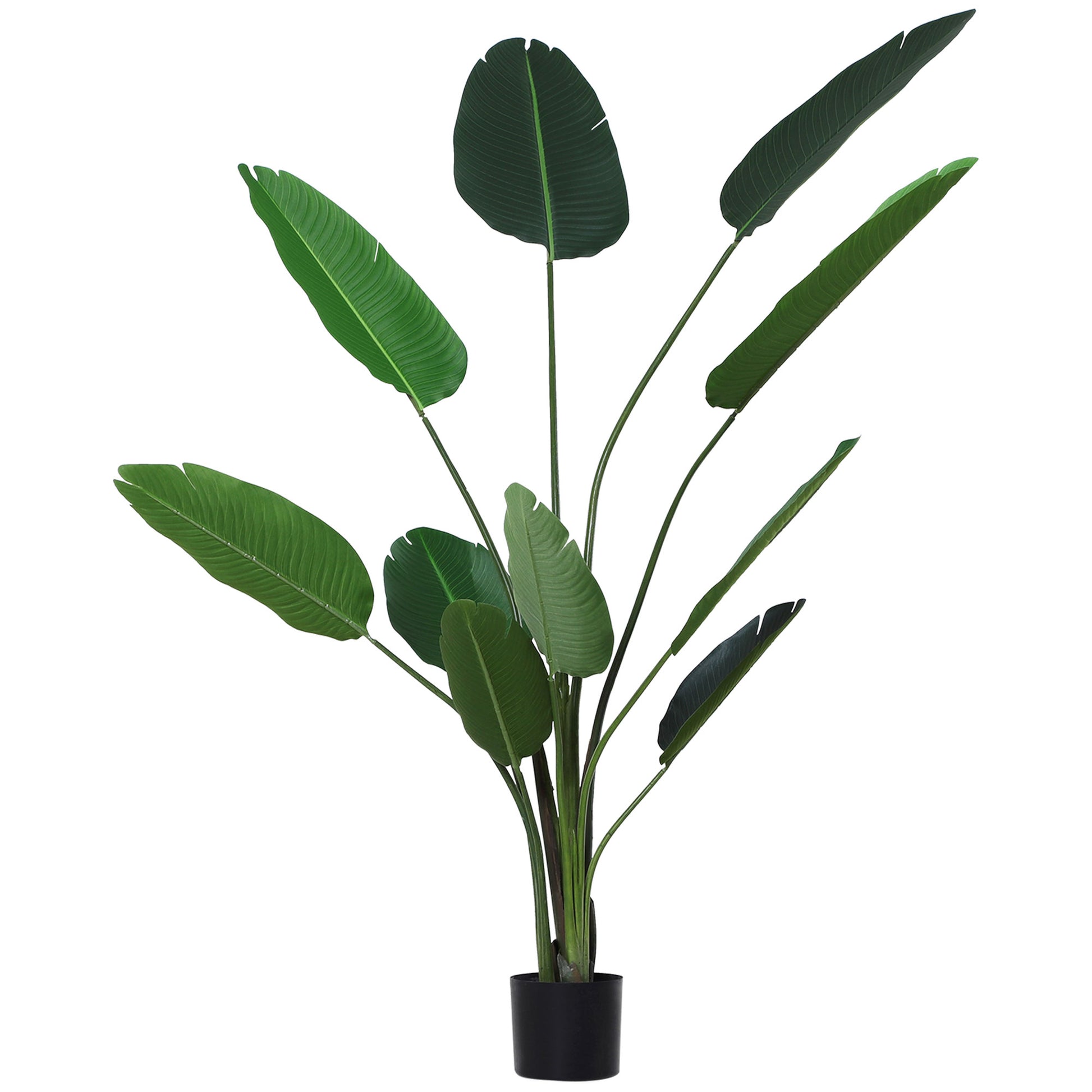 Realistic Artificial Palm Tree Decoration Plant with Pot 10 Leaves Ф18x180cm for Indoor No Installation Needed
