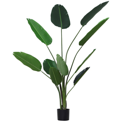 Realistic Artificial Palm Tree Decoration Plant with Pot 10 Leaves Ф18x180cm for Indoor No Installation Needed