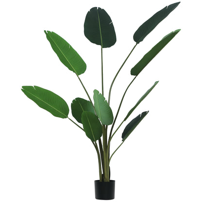 Realistic Artificial Palm Tree Decoration Plant with Pot 10 Leaves Ф18x180cm for Indoor No Installation Needed