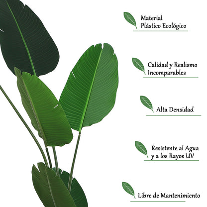 Realistic Artificial Palm Tree Decoration Plant with Pot 10 Leaves Ф18x180cm for Indoor No Installation Needed