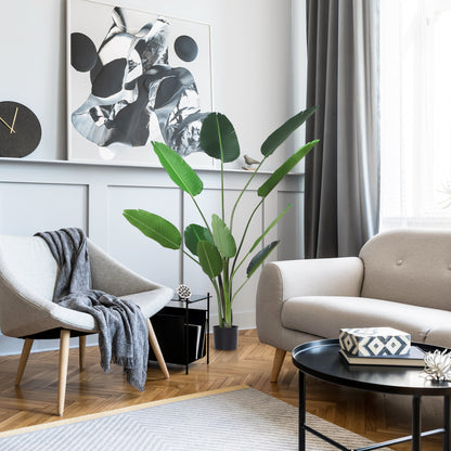 Realistic Artificial Palm Tree Decoration Plant with Pot 10 Leaves Ф18x180cm for Indoor No Installation Needed