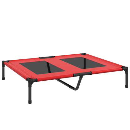 Dog Cot Outdoor Sleeping Place Dog Bed Dog Sofa Pet Bed Cat Bed Coffee-Red 92 x 76 x 18 cm