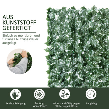 Artificial Hedge Privacy Screen, UV Protected Privacy Screen, Green Balcony Privacy Screen, Fence Privacy Screen with Leaves, Hedge Fence, Wall Artificial 300 x 150 cm for Garden Wedding