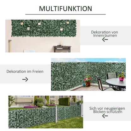 Artificial Hedge Privacy Screen, UV Protected Privacy Screen, Green Balcony Privacy Screen, Fence Privacy Screen with Leaves, Hedge Fence, Wall Artificial 300 x 150 cm for Garden Wedding