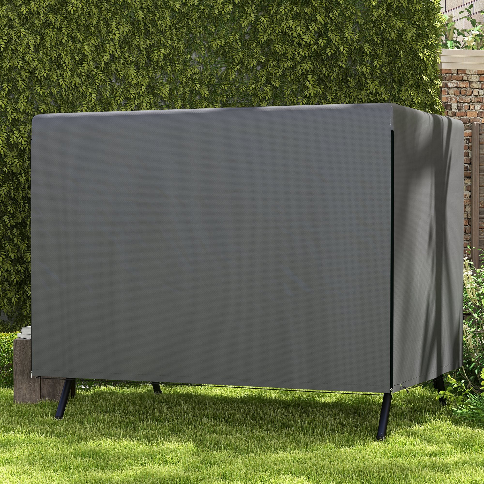 Swing Garden Cover Swing Garden Swing Cover Outdoor Swing Cover with Zipper Waterproof 215x155x150 cm Dark Gray