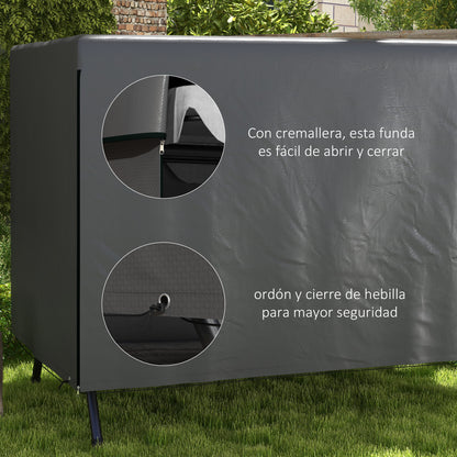 Swing Garden Cover Swing Garden Swing Cover Outdoor Swing Cover with Zipper Waterproof 215x155x150 cm Dark Gray