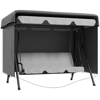 Swing Garden Cover Swing Garden Swing Cover Outdoor Swing Cover with Zipper Waterproof 215x155x150 cm Dark Gray