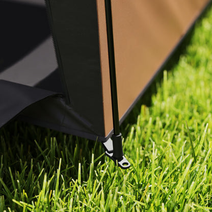 Pet Tent, Dog Tent, Cat House Outdoor, Dog House with Mesh Window, Dog Tipi Tent with Carrying Bag, Sunshade for Backyard, Living Room, Dark Brown