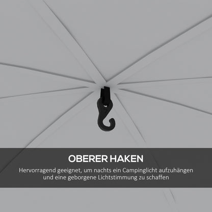 Event Shelter 3.5 x 3.5m Pavilion with Hook Door, Rain Protection with Sturdy Steel Poles, Garden Canopy with UV Protection, Party Tent Sunshade for Camping, Garden Festivals Light Blue