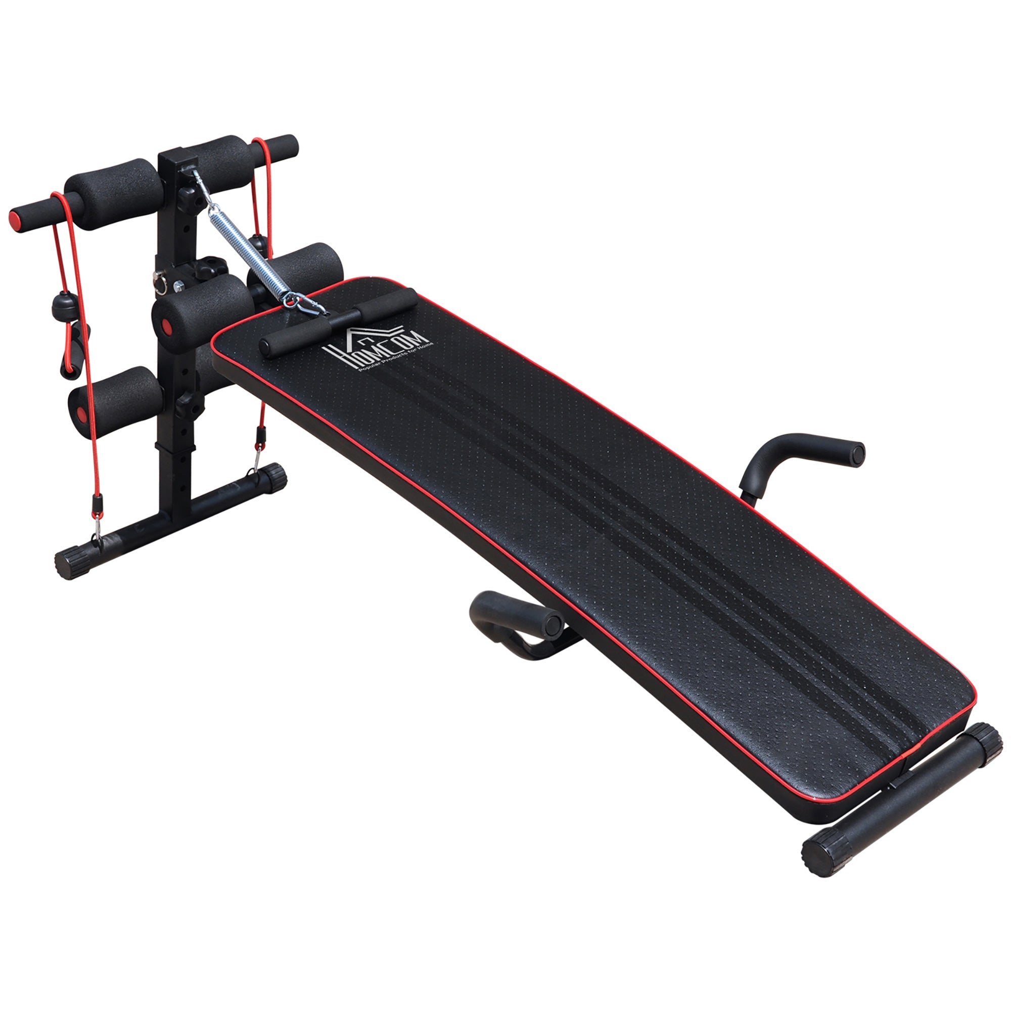 Sit Up Bench height adjustable multifunction weight bench with 4/5-fold adjustable leg fixation, training bench for full body training flat bench incline bench ab trainer & back trainer