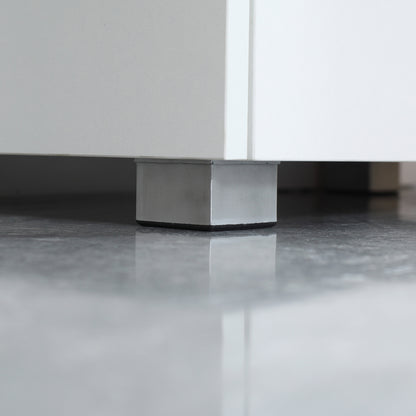 Under Sink Bathroom Cabinet Floor Cabinet with 2 Doors and Interior Storage Anti-tip 57x33x60 cm White