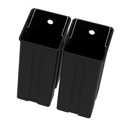 40L x 34.8W x 47.5H cm Silver 2 x 15L Pedal Trash Can with 2 Compartments, Stainless Steel with Soft-Close Lid, Removable Buckets