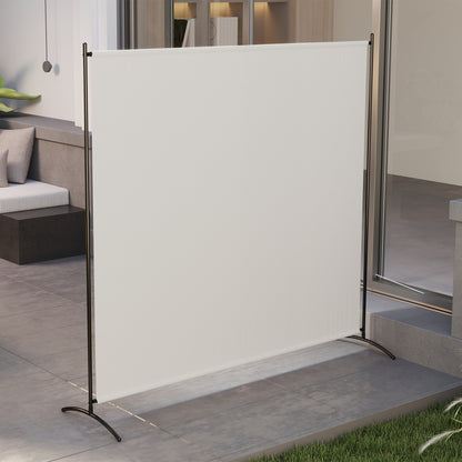 Single-Panel Outdoor Privacy Screen, UV30+ Water-Resistant Panel, Stable Base, Beige (71 x 19.7 x 71 in)