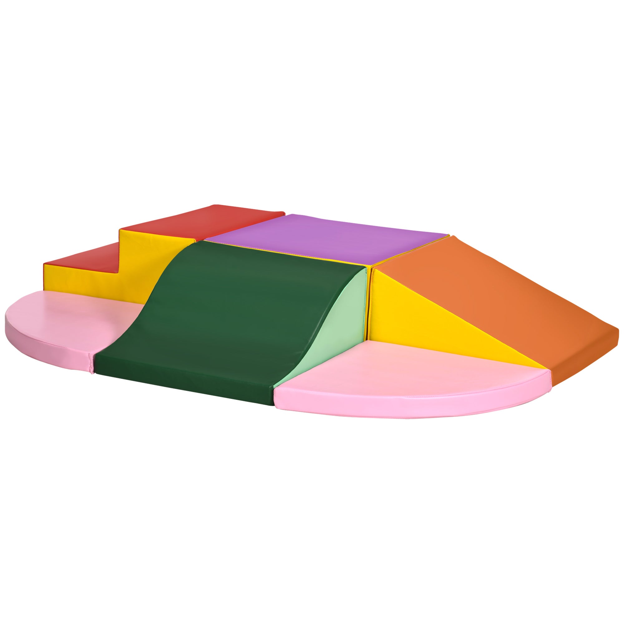 Set of 6 Foam Blocks for Kids Large Construction Blocks Building Figures Learning Toy for Climbing and Crawling Multicolor