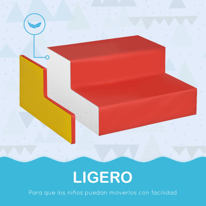 Set of 6 Foam Blocks for Kids Large Construction Blocks Building Figures Learning Toy for Climbing and Crawling Multicolor