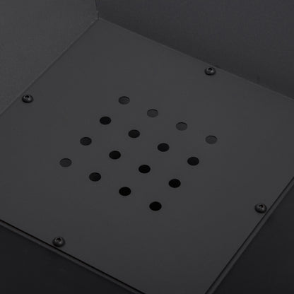 Fire Pit 45 x 45 x 34cm Stainless Steel Fire Pit with Spark Screen Poker Fire Bowls Fire Basket for Garden, Balcony, BBQ Camping Black