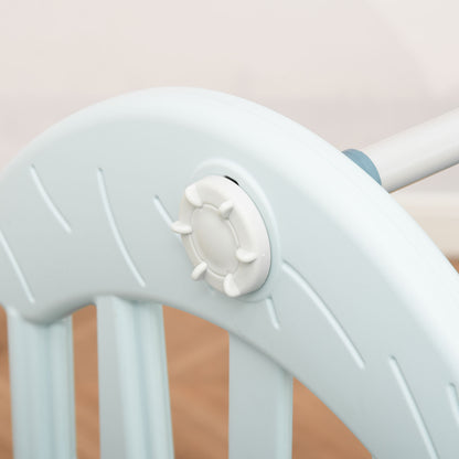 5 in 1 Slide and Swing for Kids +18 Months with 2 Basketball Hoops Soccer Goal with Adjustable Seat Indoor and Outdoor Playground 210x186x133 cm Multicolor