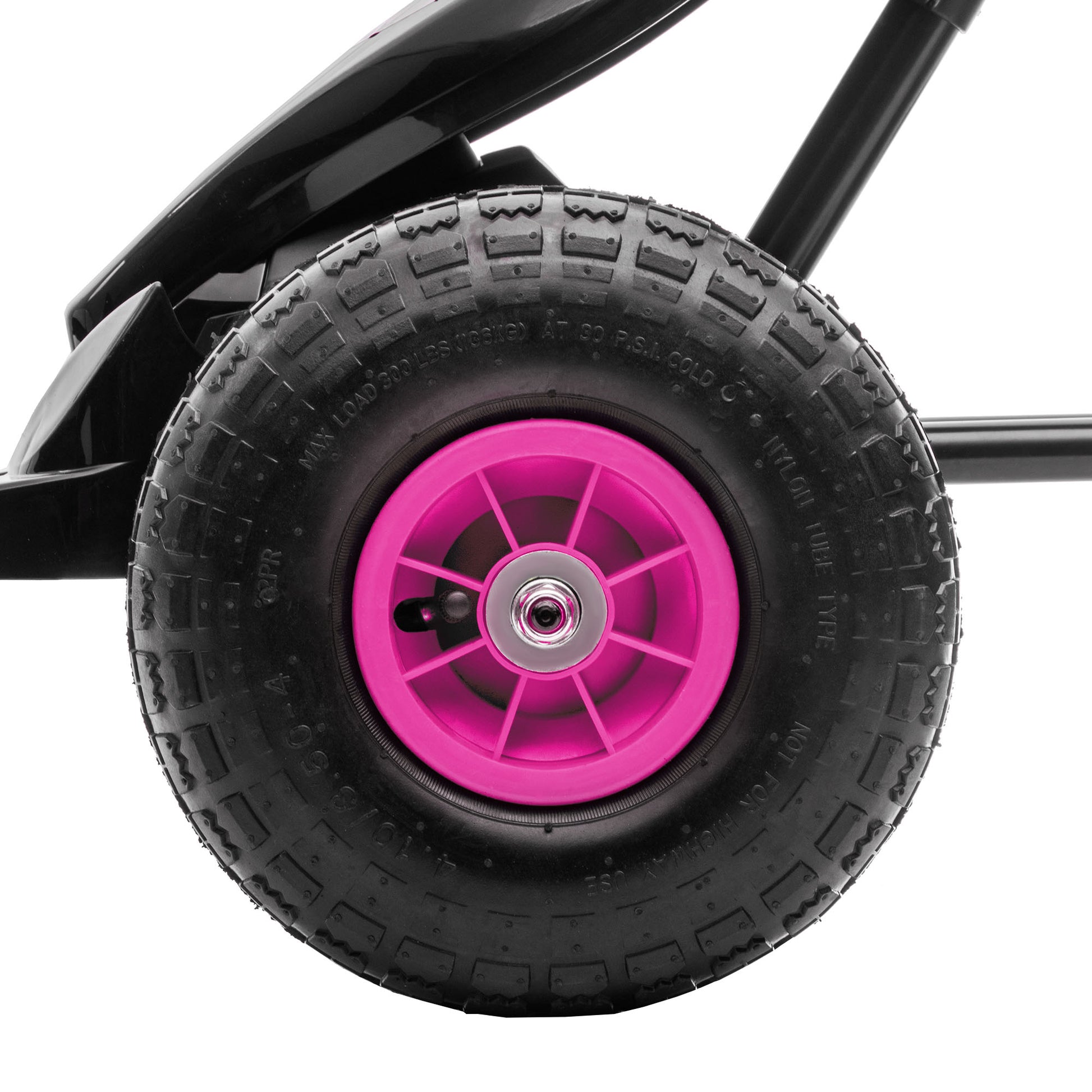 Go-Kart, Children's Vehicle with Adjustable Seat, Pedal Car with Rubber Tires, Pedal and Hand Brake, Kettcar for 5-12 Year Olds, Outdoor, Pink