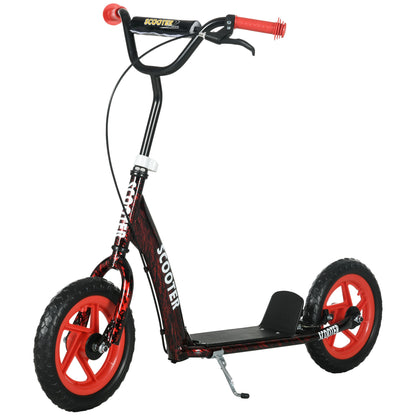 Kids Scooter Scooter Child Large Wheels from 6 to 12 years Adjustable Height Red Rear Brake Kickstand