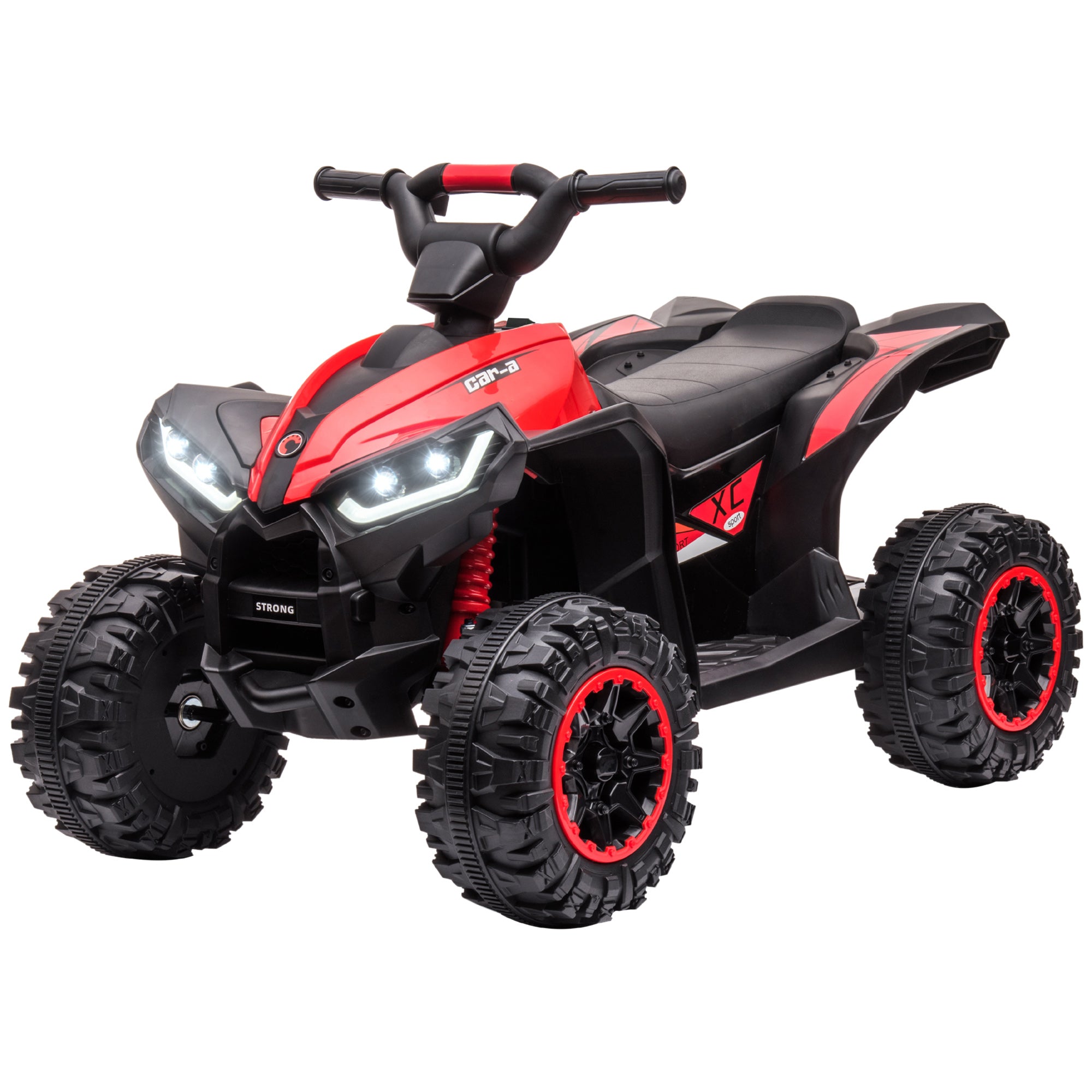 Kids Quad Electric 12V Kids Quad with Forward, Reverse Function, Music, USB Connection, Horn, LED Headlights 3-6km/h Electric Quad for Kids 3-5 Years Red