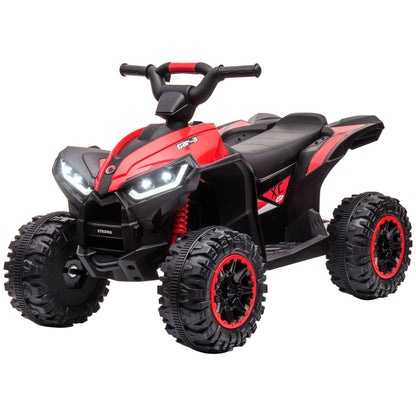 Kids Quad Electric 12V Kids Quad with Forward, Reverse Function, Music, USB Connection, Horn, LED Headlights 3-6km/h Electric Quad for Kids 3-5 Years Red