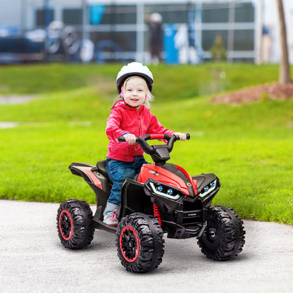 Kids Quad Electric 12V Kids Quad with Forward, Reverse Function, Music, USB Connection, Horn, LED Headlights 3-6km/h Electric Quad for Kids 3-5 Years Red