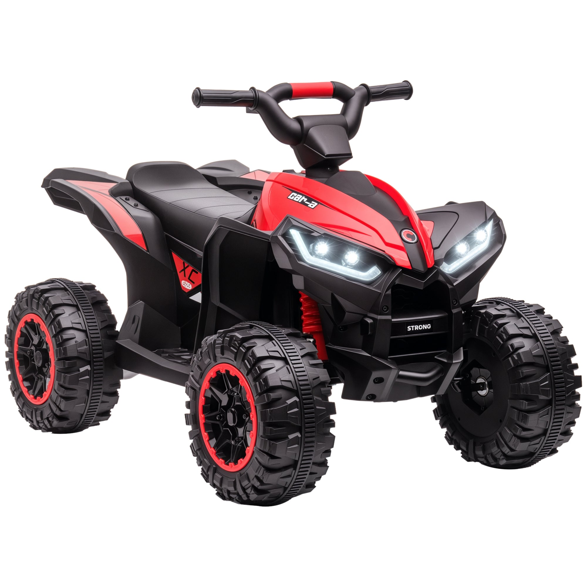 Kids Quad Electric 12V Kids Quad with Forward, Reverse Function, Music, USB Connection, Horn, LED Headlights 3-6km/h Electric Quad for Kids 3-5 Years Red
