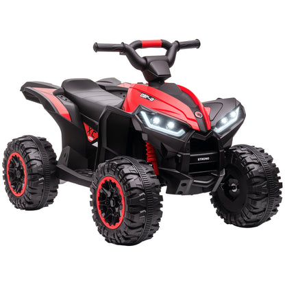 Kids Quad Electric 12V Kids Quad with Forward, Reverse Function, Music, USB Connection, Horn, LED Headlights 3-6km/h Electric Quad for Kids 3-5 Years Red
