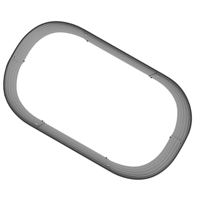 Metal Raised Bed, Plant Box, Vegetable Bed, DIY Flower Box with Open Bottom, Herb Bed for Garden, Balcony, Silver 105 x 62 x 30 cm