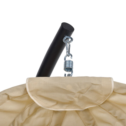 Egg-Shaped Hanging Chair for Outdoor, Hanging Swing with Removable Washable Seat, Stand, Hammock, Swing Chair for Indoor Outdoor, Patio, Garden, Khaki